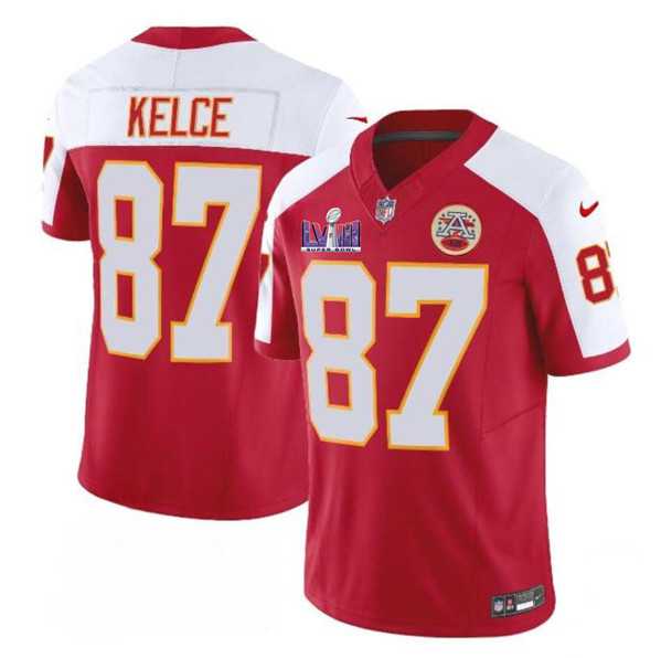 Men & Women & Youth Kansas City Chiefs #87 Travis Kelce Red White 2024 F.U.S.E. Super Bowl LVIII Patch Vapor Untouchable Limited Jersey,We sell and wholesale Men & Women & Youth Kansas City Chiefs #87 Travis Kelce Red White 2024 F.U.S.E. Super Bowl LVIII Patch Vapor Untouchable Limited Jersey on line form chian!